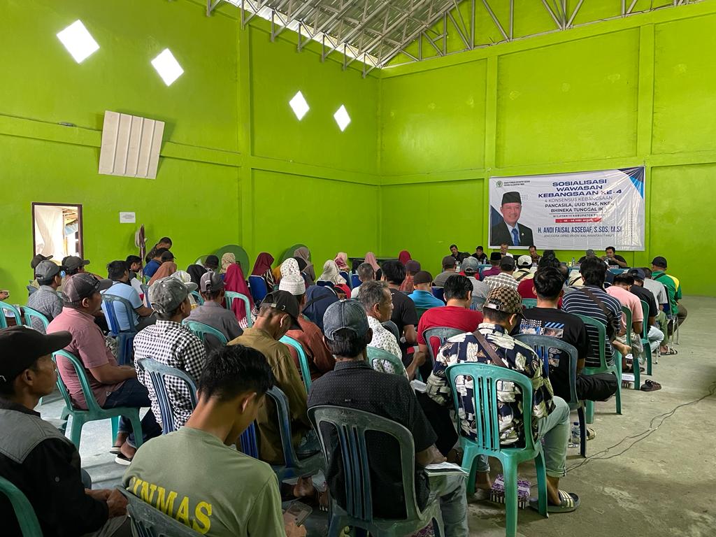 Seratusan warga hadir dalam kegiatan yang digelar Andi Faisal Assegaf di Desa Sebakung